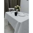 Клеёнка столовая «Ажурная», 138 см, рулон 15 пог. м., цвет белый - Фото 3