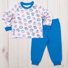 Пижама для мальчика, рост 80-86 см, цвет синий 304- - Фото 3
