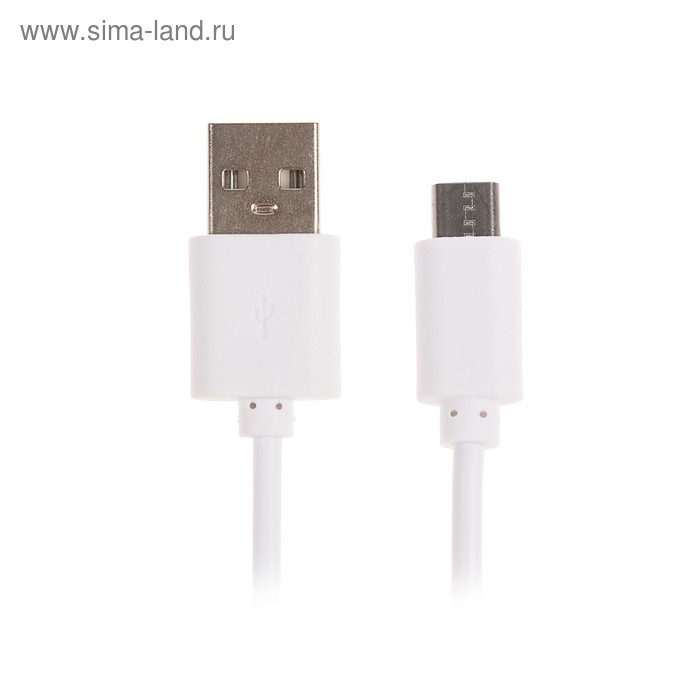 Кабель Cablexpert, micro USB - USB, 1 А, 1 м, белый, - Фото 1