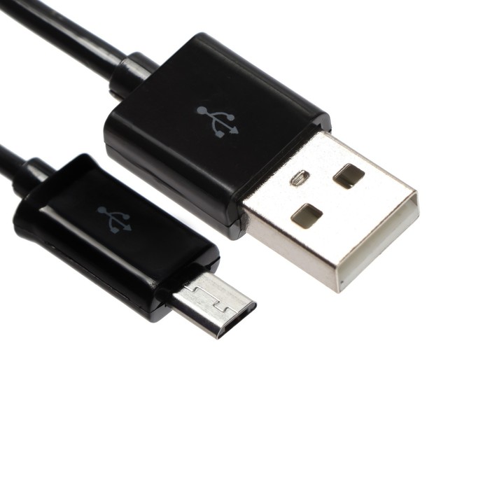 Кабель Cablexpert, micro USB - USB, 1 А, 1,0 м, пружина черный, - Фото 1