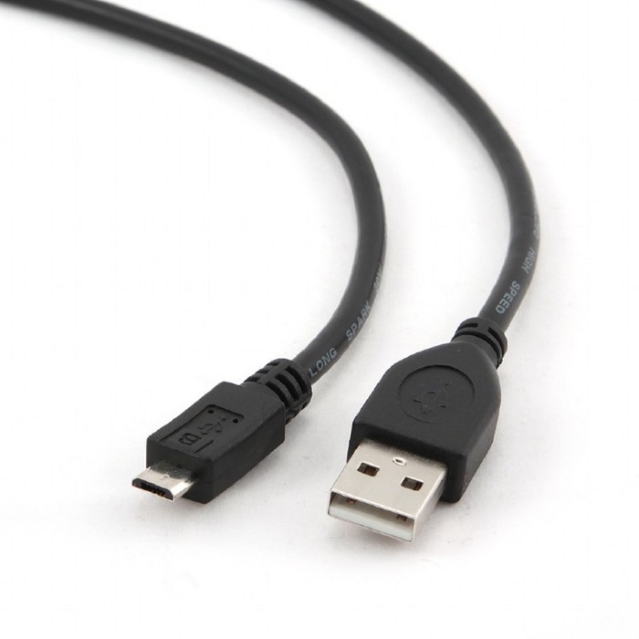 Кабель Cablexpert, microUSB - USB, 1 А, 3 м, чёрный, - фото 1905425038