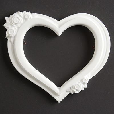 Рамка для фото, панно, картин «Сердце», белая, 16×13.5 см
