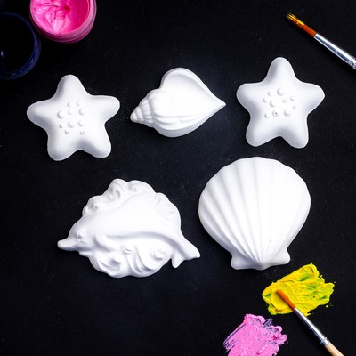 Набор для раскраски «Морской» белый, 5 шт., 16×2×12 см