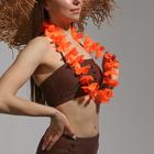 Гавайское ожерелье "Цветочки", цвет оранжевый - фото 15930456