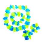 Гавайский набор "Цветочки", ( ожерелье, венок 2 браслета), цвет зеленый - фото 15930458
