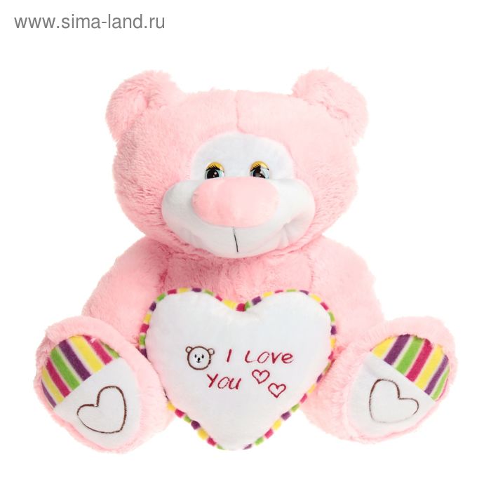 Мягкая игрушка "Медведь с сердцем" малая, МИКС - Фото 1