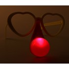 Карнавальные очки световые с носом "Сердечки", цвета МИКС - Фото 2