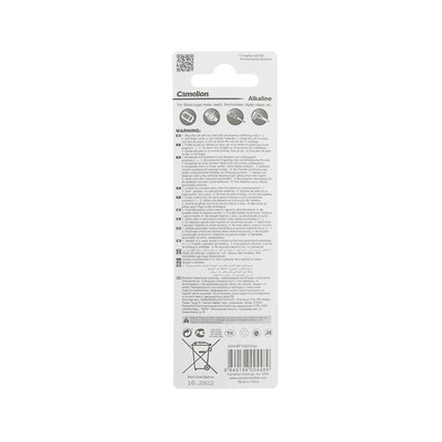 Батарейка алкалиновая Camelion Mercury Free, AG4 (377, LR626)-10BL, 1.5 В, блистер, 10 шт.