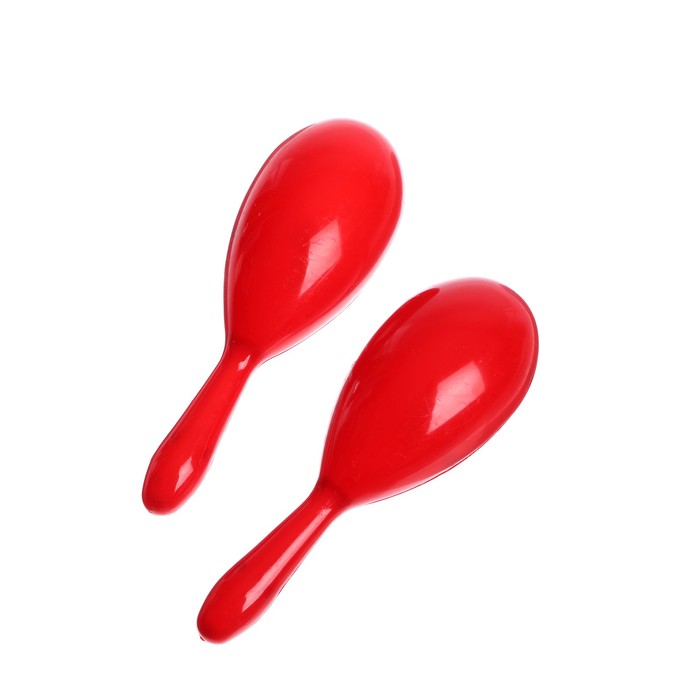 Маракас однотонный, набор 2 шт., алый - Фото 1