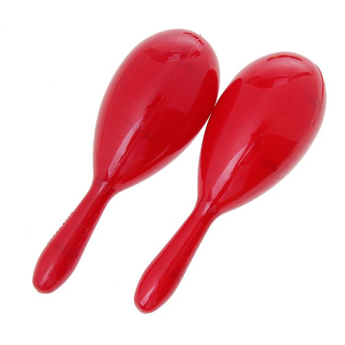 Маракас однотонный, набор 2 шт., красный - Фото 1