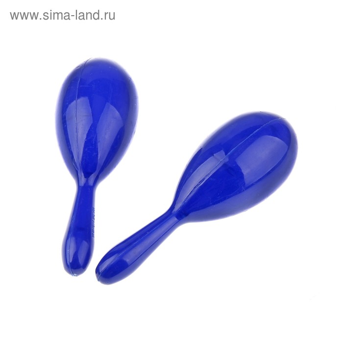 Маракас однотонный, набор 2 шт., цвет синий - Фото 1