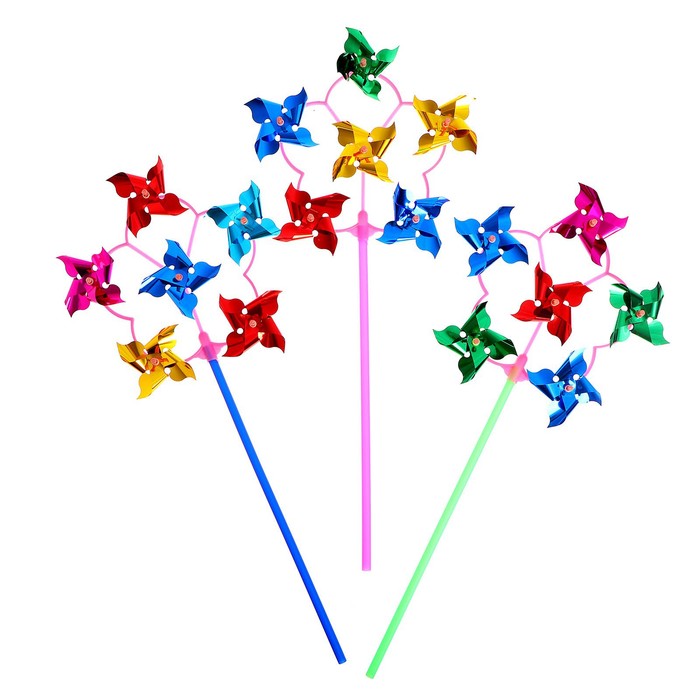 Ветерок-шестерка «Цветок», цвета МИКС - фото 1884686372