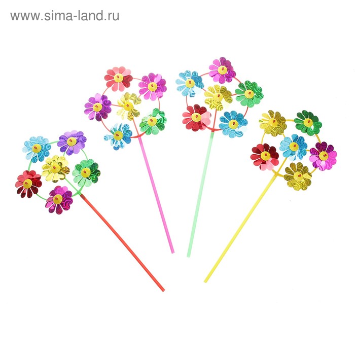 Ветерок шестерки "Круг", цветочки Микс - Фото 1