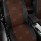Авточехлы для Hyundai Creta 1 с 2016-2021 г., джип, перфорация, экокожа, цвет шоколад, чёрный - Фото 4