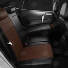 Авточехлы для Hyundai Creta 1 с 2016-2021 г., джип, перфорация, экокожа, цвет шоколад, чёрный - Фото 6