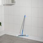 Швабра для мытья пола плоская, телескопическая ручка 60-120 см, насадка микрофибра 38×15 см, цвет МИКС - Фото 3