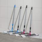 Швабра для мытья пола плоская, телескопическая ручка 60-120 см, насадка микрофибра 38×15 см, цвет МИКС - Фото 10