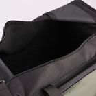 Сумка спортивная на молнии, 3 наружных кармана, длинный ремень, цвет чёрный/зелёный - Фото 5
