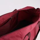 Сумка дорожная, 1 отдел на молнии, наружный карман, цвет бордовый - Фото 5