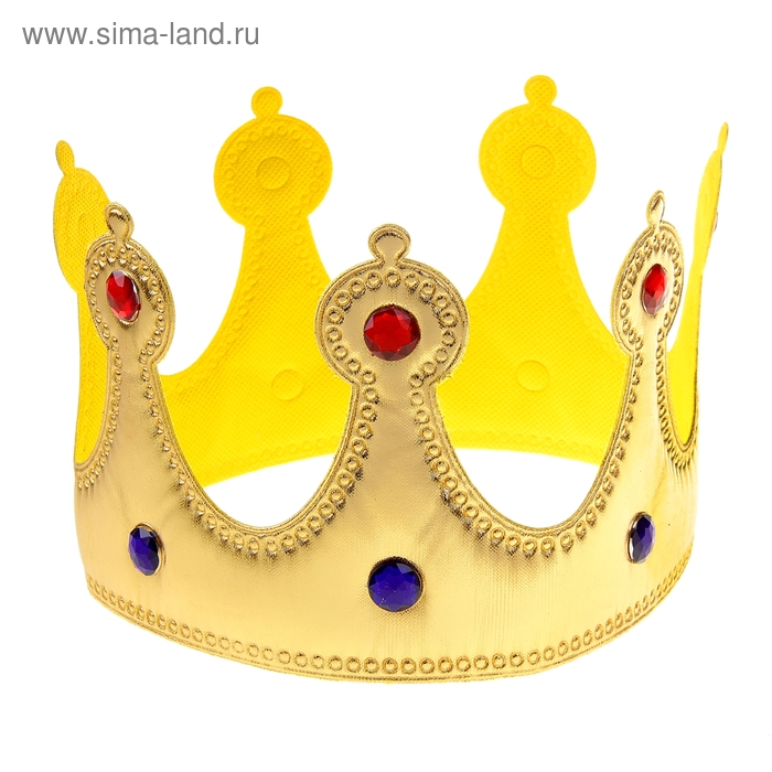Корона «Королева», со стразами, цвет золотой - Фото 1