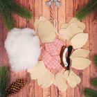 Новогодняя ёлочная игрушка, Набор для создания подвески из меха "Зая" - Фото 3