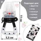 Ниблер для прикорма, от 5 мес., с силиконовой сеточкой, размер М «Я люблю есть», черно-белый - Фото 9