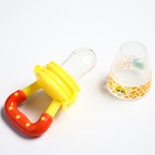 Ниблер «Жирафик», с силиконовой сеточкой, цвет жёлтый/красный - Фото 3