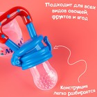 Ниблер для прикорма, от 5 мес., с силиконовой сеточкой, размер М «Люблю маму и папу», бирюзовый/белый - Фото 6