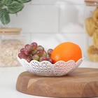 Ваза для хлеба и фруктов «Кубань. Сердце», 18×4.5 см, белый, рисунок МИКС - Фото 2