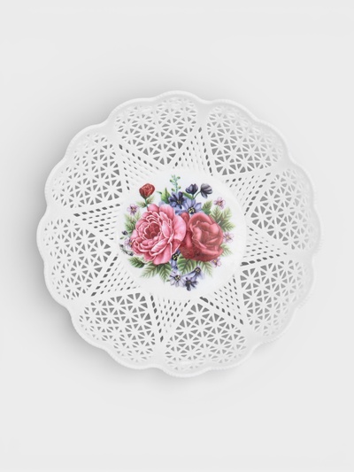 Ваза для хлеба и фруктов «Кубань. Сердце», 18×4.5 см, белый, рисунок МИКС