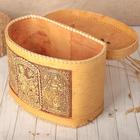 Хлебница с крышкой «Скоморохи», на шарнирах, с ручкой, 23×27×20 см, береста - Фото 2