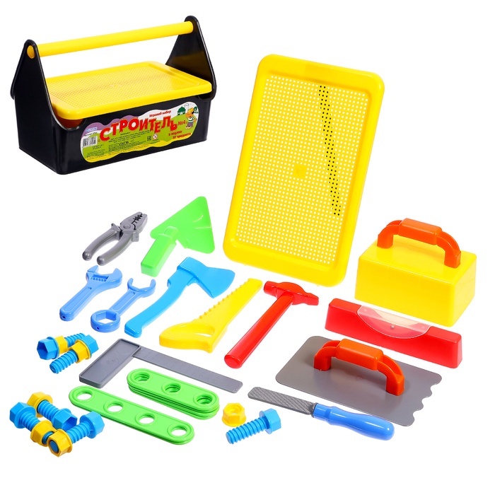 Игровой набор «Строитель», в ящике - Фото 1