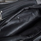 Сумка женская на молнии, 3 отдела, наружный карман, цвет черный/серый - Фото 8