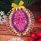 Новогодний ёлочный шар с пайетками №8 - Фото 1