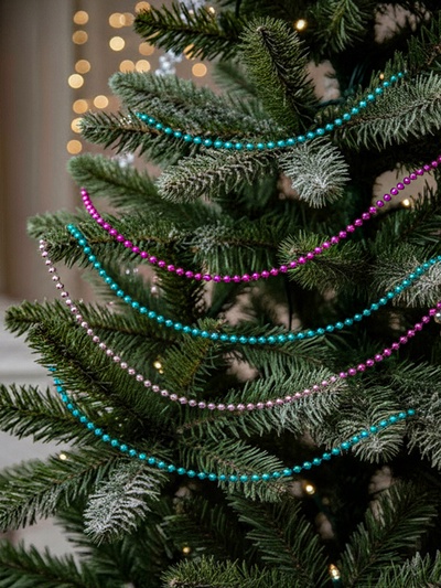 Бусы на ёлку «Разноцветные шарики», длина 2.7 м, d=5 мм, МИКС