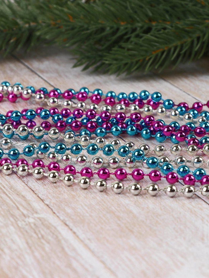 Бусы на ёлку «Разноцветные шарики», длина 2.7 м, d=5 мм, МИКС - Фото 1