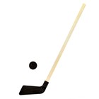 Шайба и клюшка хоккейная 80 см, МИКС - Фото 1