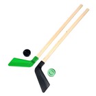 Детский хоккейный набор, 2 шайбы, 2 клюшки 80 см, МИКС - Фото 5