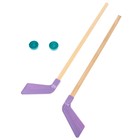 Детский хоккейный набор, 2 шайбы, 2 клюшки 80 см, МИКС - Фото 7