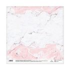 Бумага для скрапбукинга «Розовый мрамор», 30.5 × 30.5 см, 180 г/м - Фото 2