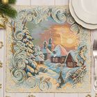 Салфетка "Зимняя сказка" 30 х 30 см, гобелен 95% п/э, 5% хл - Фото 1