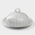 Маслёнка Добрушский завод «Бельё», 500 мл, фарфор, белая - Фото 1