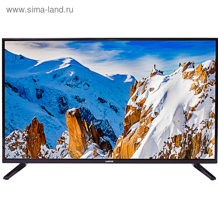 Телевизор Harper 43F660T, 43", 1920x1080, DVB-T2, 3xHDMI, 1xUSB, черный - Фото 1