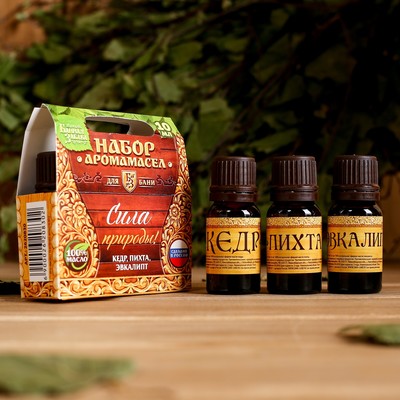 Набор эфирных масел «Сила природы» (кедр, пихта, эвкалипт)