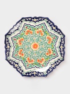 Ляган Риштанская Керамика «Цветы», 32 см, рифлёный, разноцветный - Фото 1