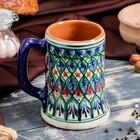 Кружка узбекская Риштанская Керамика «Узор», 500 мл, синяя - Фото 2