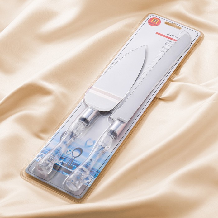 Столовые приборы для торта, нож и лопатка - Фото 1