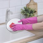 Перчатки хозяйственные резиновые Доляна, размер S, защитные, суперпрочные, 50 гр, цвет МИКС - Фото 3