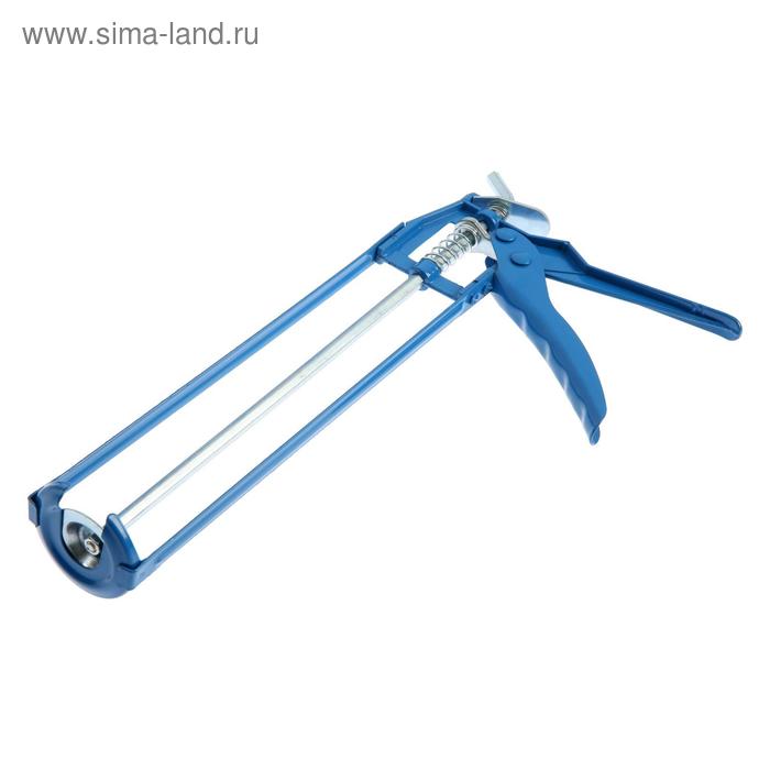 Пистолет для герметика ТУНДРА, усиленный, скелетный, шестигранный шток, 225 мм - Фото 1