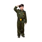 Карнавальный костюм "Спецназ", берет, комбинезон, пояс  8-10 лет рост 140-152 - фото 25019007